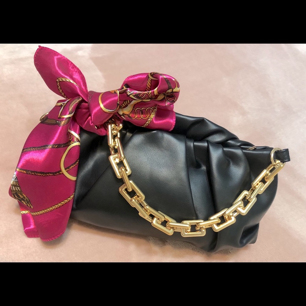 Chic Black Dumpling Cloud Handbag - image 1